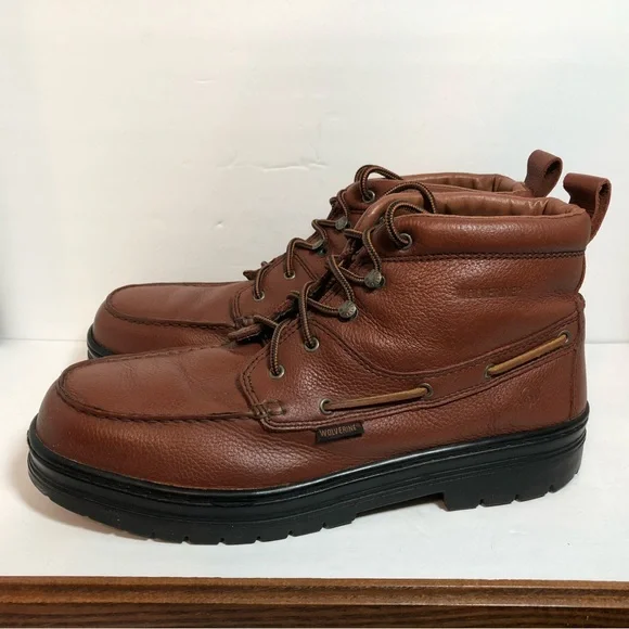 Wolverine Leather Work Steel-Toed BOOTS Size 14-M Excellent Condition - Like New - Picture 3 of 10